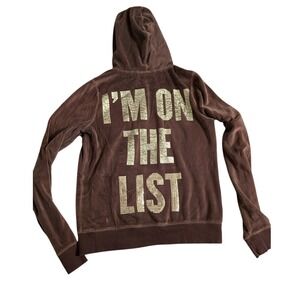 Vintage Y2K Mean Girls PINK Victoria's‎ Secret Velour Sequins Heart RARE Size L